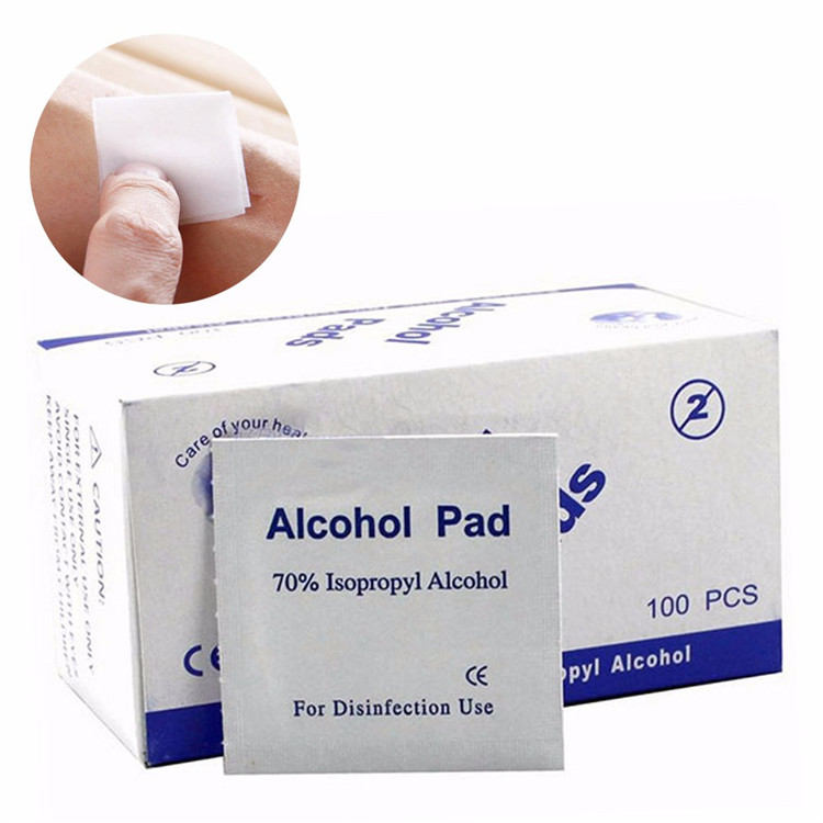 DHL Free Shipping 100 sheets Disposable Medical Alcohol Disinfection Pad with 70% isopropyl alcohol